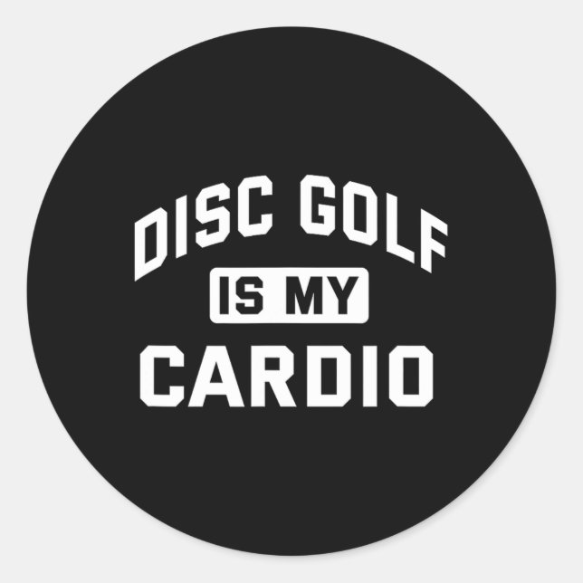 Funny Retro Disc And Disc Golf Ultimate Frisbee Pl Classic Round Sticker (Front)
