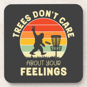 Funny Retro Disc Golf Design   Frisbee Lovers Coaster