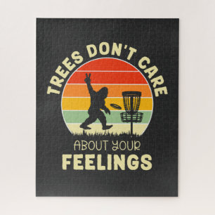 Funny Retro Disc Golf Design   Frisbee Lovers Jigsaw Puzzle