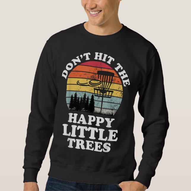 Funny Retro Disc Golf Frisbee Golfing Player Sport Sweatshirt (Front)