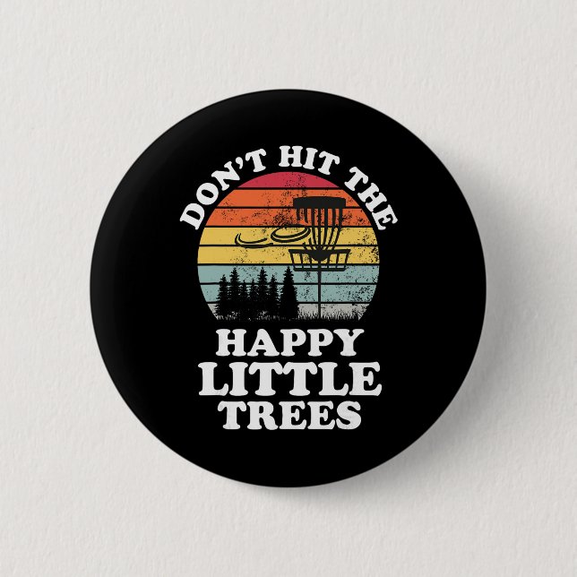 Funny Retro Disc Golf Golfing Player Frisbee Lover 6 Cm Round Badge (Front)