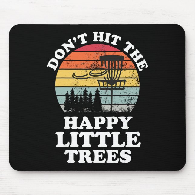 Funny Retro Disc Golf Golfing Player Frisbee Lover Mouse Mat (Front)