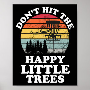 Funny Retro Disc Golf Golfing Player Frisbee Lover Poster