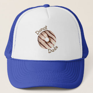 Funny Retro Doughnut Dude Trucker Hat