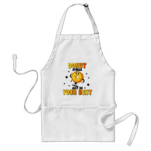 Funny Retro Doughnut motivational Quote Standard Apron