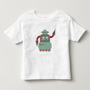 Funny Retro Driller Robot Toddler T-Shirt