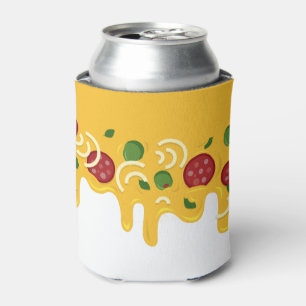 Funny Retro Dripping Pizza Cheese Keto Party Can Cooler
