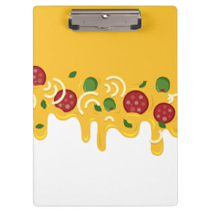 Funny Retro Dripping Pizza Cheese Keto Party Clipboard