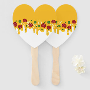 Funny Retro Dripping Pizza Cheese Keto Party Hand Fan