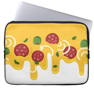 Funny Retro Dripping Pizza Cheese Keto Party Laptop Sleeve