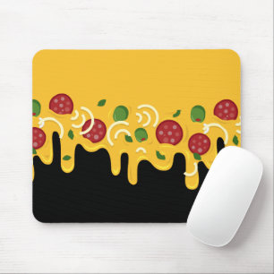 Funny Retro Dripping Pizza Cheese Keto Party Mouse Mat