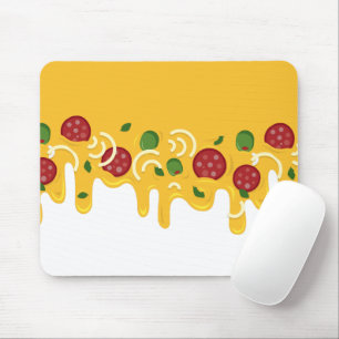 Funny Retro Dripping Pizza Cheese Keto Party Mouse Mat