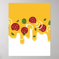 Funny Retro Dripping Pizza Cheese Keto Party