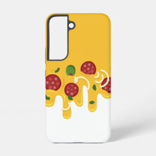 Funny Retro Dripping Pizza Cheese Keto Party Samsung Galaxy Case