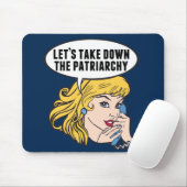 Funny Retro Feminist Pop Art Anti Patriarchy Mouse Mat (With Mouse)
