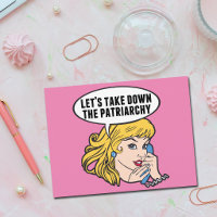 Funny Retro Feminist Pop Art Girl Pink Political