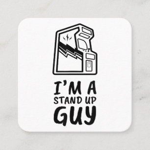 Funny Retro Gamer Arcade Old School 80's Video Gam Square Business Card