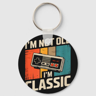 Funny retro gaming saying im not old im classic Fu Key Ring