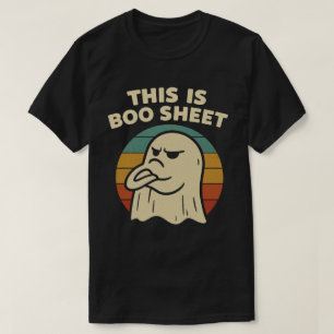Funny Retro Ghost “This is Boo Sheet”   Halloween T-Shirt
