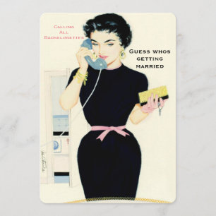 Funny retro gossip invitation