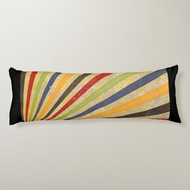 Funny Retro Grunge Rays + your idea Body Cushion (Back)