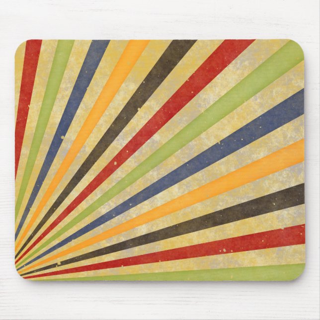 Funny Retro Grunge Rays + your idea Mouse Mat (Front)