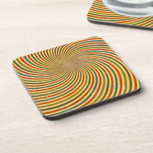 Funny Retro Grunge Swirl + your idea Coaster