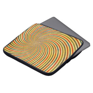 Funny Retro Grunge Swirl + your idea Laptop Sleeve