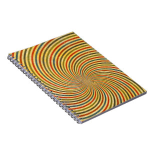 Funny Retro Grunge Swirl + your idea Notebook