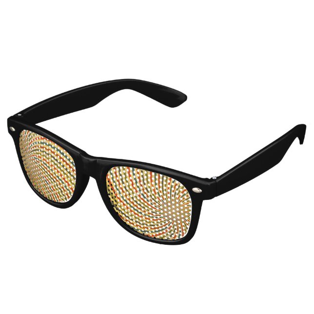 Funny Retro Grunge Swirl + your idea Sunglasses (Angled)