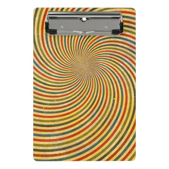 Funny Retro Grunge Swirl + your ideas Mini Clipboard (Front)