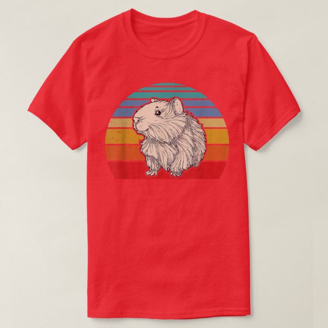 Funny Retro Guinea Pig Graphic T-Shirt (Design Front)