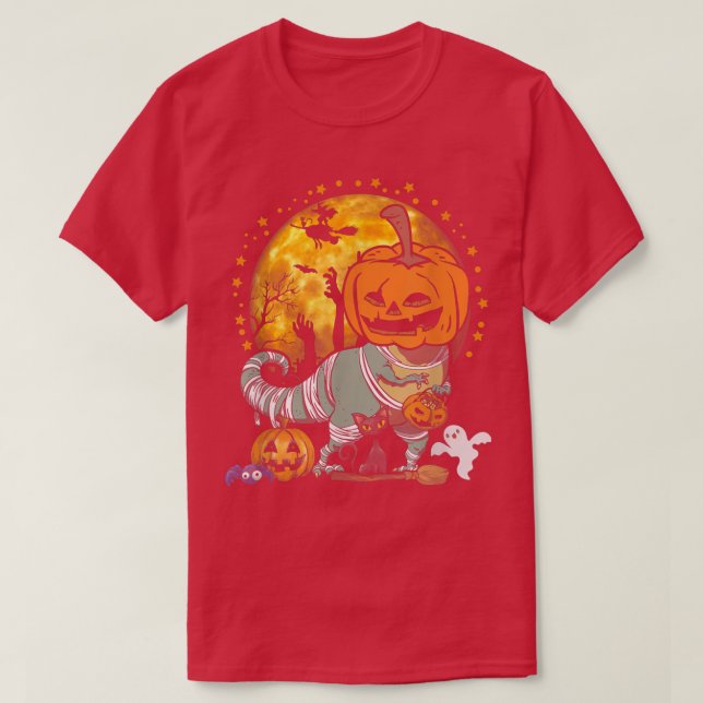 Funny Retro Halloween Cute Dinosaur Costume T Re  T-Shirt (Design Front)