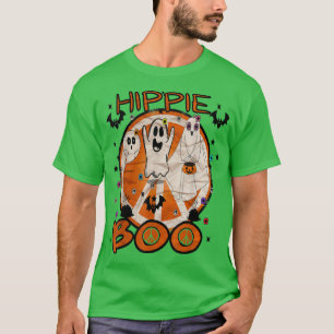 funny retro halloween hippie spooky ghost boobook T-Shirt