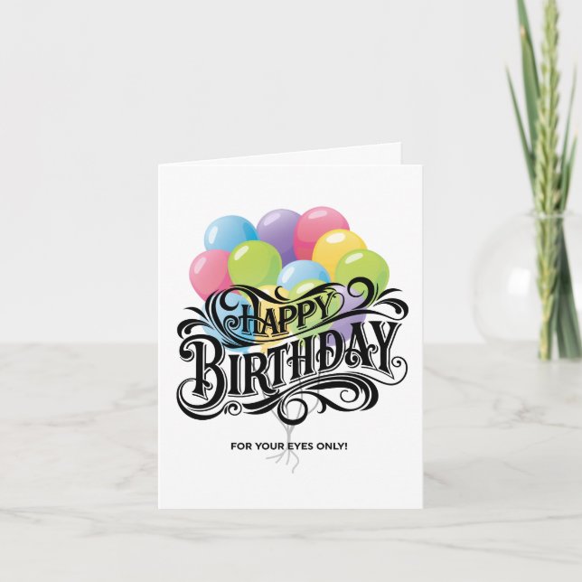 Funny Retro Happy Birthday Card Do Me A Favour (Front)