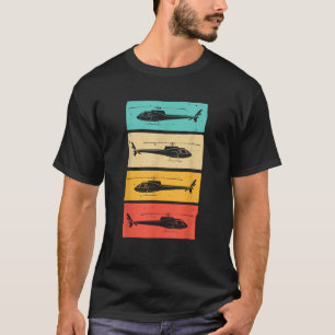 Funny Retro Helicopter Gift For Men Women Helicopt T-Shirt
