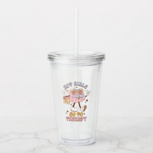 Funny Retro Hot Girls Go To Therapy Acrylic Tumbler