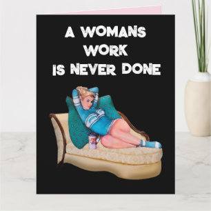 FUNNY RETRO HOUSEWIFE BIRTHDAY FRIEND CARD