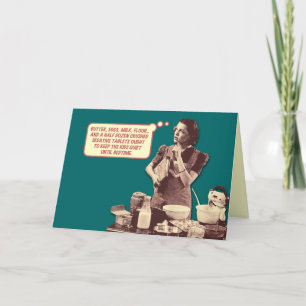 Funny Retro Housewife Card