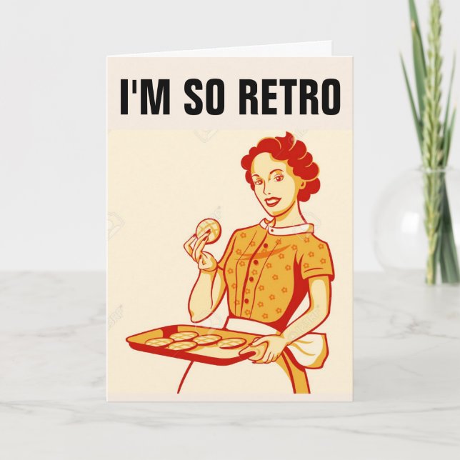 FUNNY RETRO HOUSEWIFE GREETING CARDS (Front)
