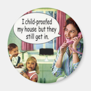 Funny Retro Housewife Magnet