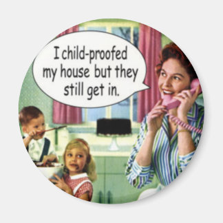 Funny Retro Housewife Magnet