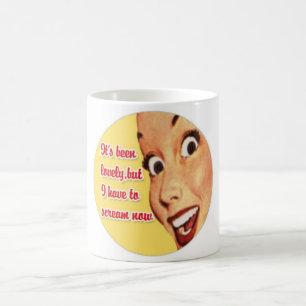 Funny Retro Housewife SCREAM Mug