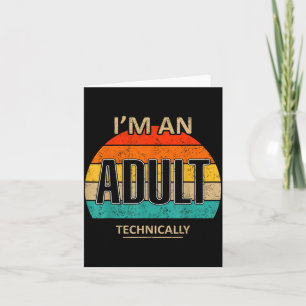 Funny Retro Humour An Adult Technically Sarcastic Card