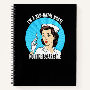Funny Retro I M A Nicu Nurse Nothing Scares Me Inf Notebook