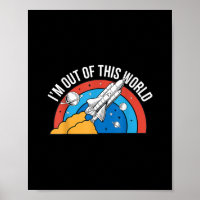 Funny Retro I’m Out Of This World Space Rocket