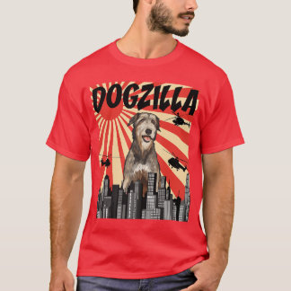 Funny Retro Japanese Dogzilla Irish Wolfhound frie T-Shirt