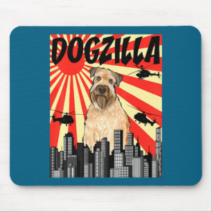 Funny Retro Japanese Dogzilla Soft Coated Wheaten Mouse Mat