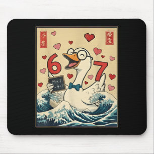 Funny Retro Japanese Goose Teacher 6 7 Meme Valent Mouse Mat