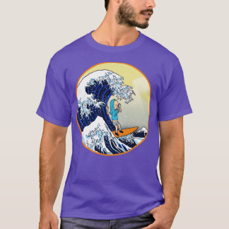 Funny Retro Japanese Great Wave Of Kanagawa Funny T-Shirt